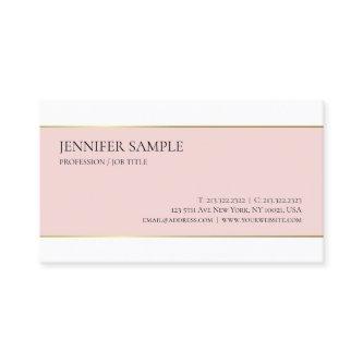 Minimalistic Elegant Pink Gold White Professional