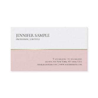 Minimalistic Elegant Pink Gold White Professional