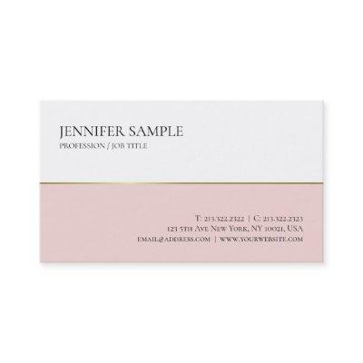 Minimalistic Elegant Pink Gold White Professional