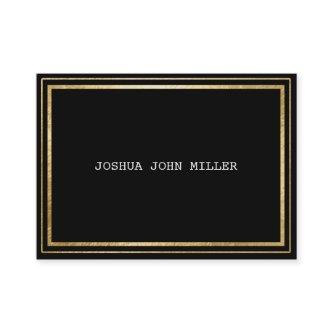 Minimalistic Golden Foil Frame Black Vip