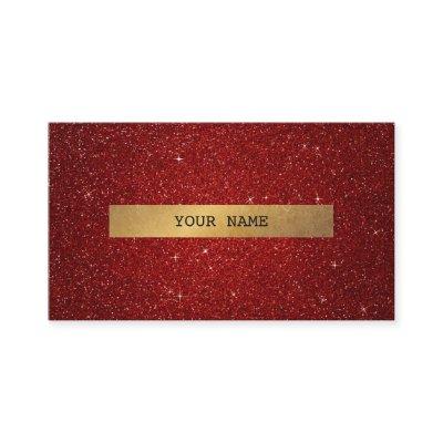 Minimalistic Golden Glitter Red Vip
