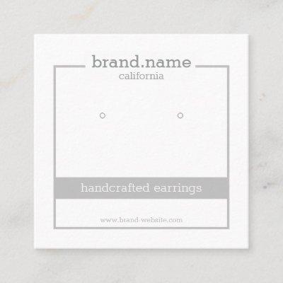 Minimalistic Gray Handmade Jewelry Display Holder Square