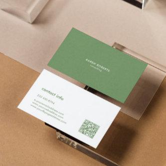 Minimalistic Green Linen White Typography