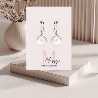 Minimalistic Monogram Initial & Name Pastel Pink