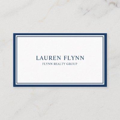 Minimalistic Navy Bordered Real Estate Agent