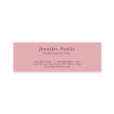 Minimalistic Professional Plain Elegant Pink Mini