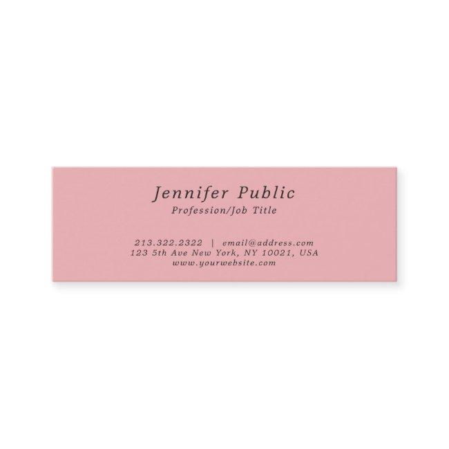Minimalistic Professional Plain Elegant Pink Mini