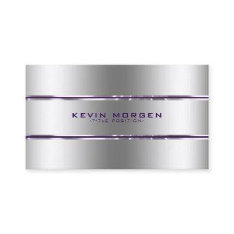 Minimalistic Purple & Silver Stripes