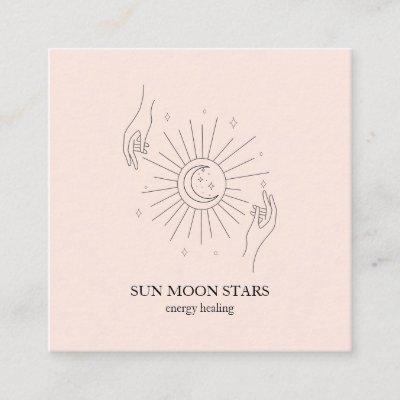Minimalistic sun moon star
