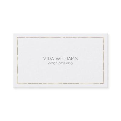 Minimalistic Tin gold border on white