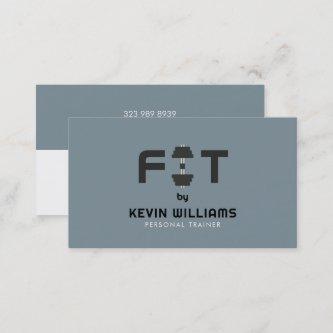 Minimalistic White and Blue-gray Fitness Trainer
