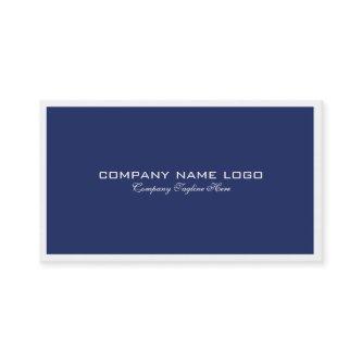 Minimalistic white Border On Navy-blue Background