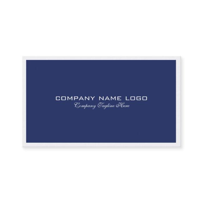 Minimalistic white Border On Navy-blue Background