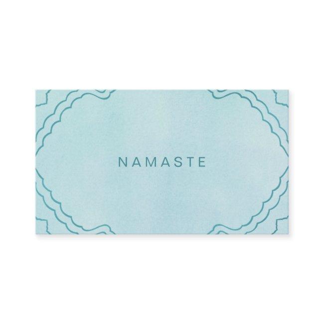 Mint and Teal Green Simple Namaste Yoga Teacher