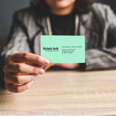 Mint background with Divider Line