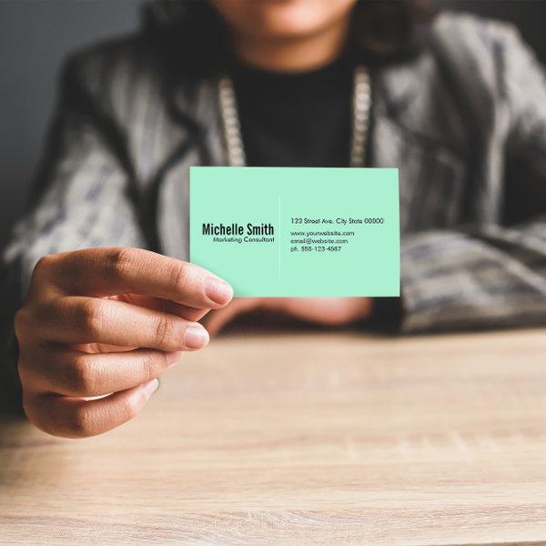 Mint background with Divider Line