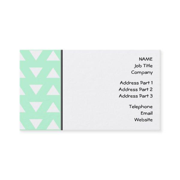 Mint Green and White Geometric Pattern.