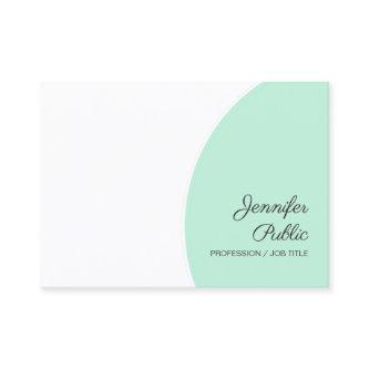 Mint Green Custom Modern Calligraphed Template