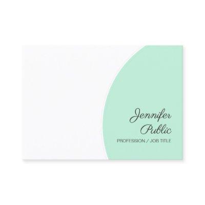 Mint Green Custom Modern Calligraphed Template