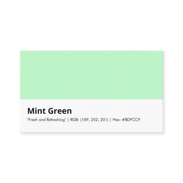Mint Green | "Fresh and Refreshing"