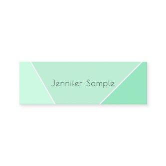 Mint Green Modern Simple Design Elegant Template Mini