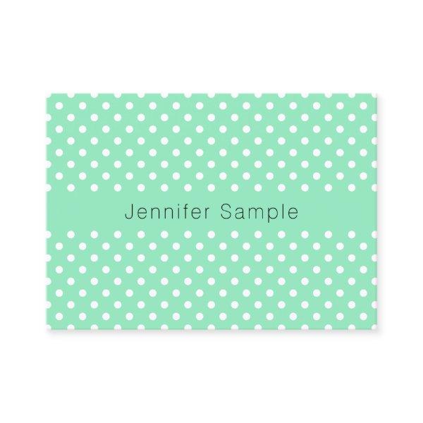 Mint Green White Dots Template Modern Elegant