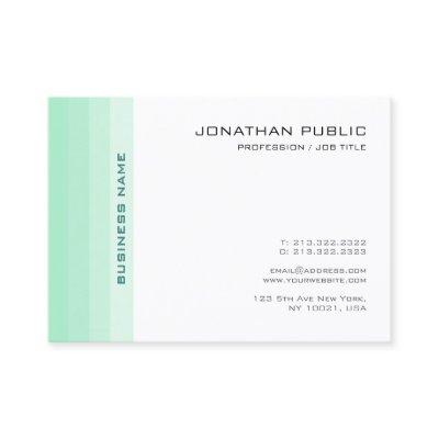 Mint Green White Modern Simple Trendy Elegant