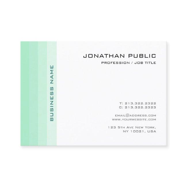 Mint Green White Modern Simple Trendy Elegant