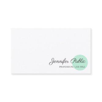 Mint Green White Template Modern Handwriting