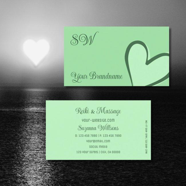 Mint Green with Gorgeous Heart and Monogram Cute