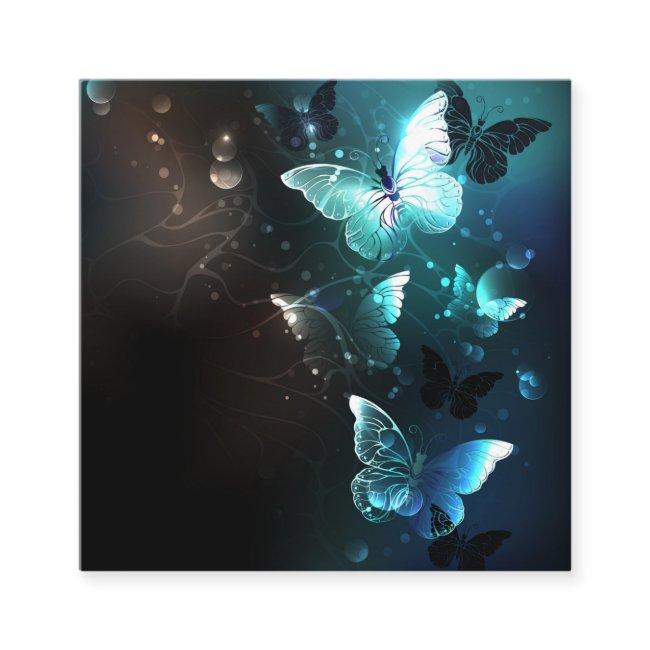 Mint Night Butterflies Calling Card