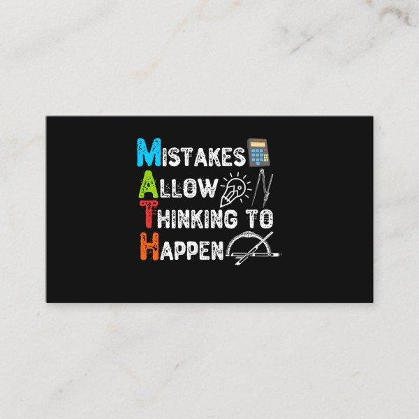 Mistakes Allow Thinking To Happen - Funny Math