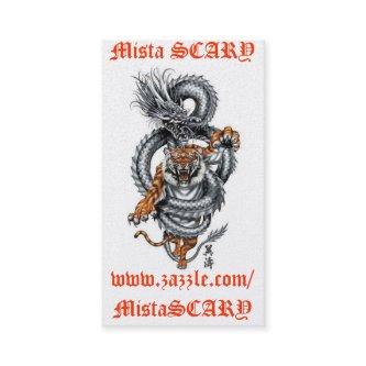 MistaSCARY Dragon Tiger Breathing Fire Card Custom