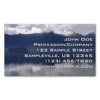 Misty Alaskan Sea in Shades of Blue  Magnet