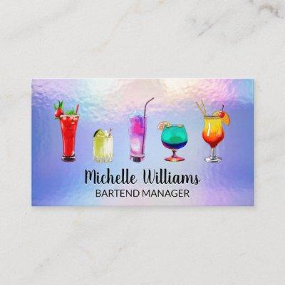 Mixed Drinks Illustrations | Pastel Foil