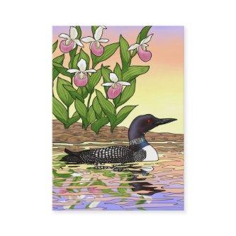 MN State Bird Flower Loon Lady Slipper