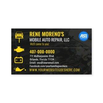 Mobile Automobile Car Repair Mechanic 2 Sided Busi