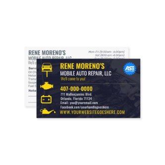 Mobile Automobile Car Repair Mechanic 2 Sided Busi