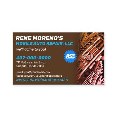 Mobile Automobile Car Repair Mechanic 2 Sided