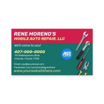Mobile Automobile Car Repair Mechanic 2 Sided