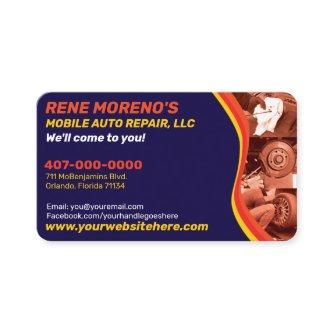 Mobile Automobile Car Repair Mechanic 2 Sided