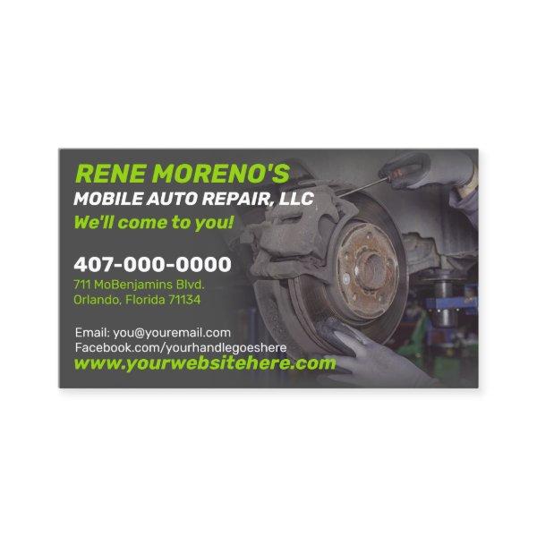Mobile Automobile Car Repair Mechanic 2 Sided