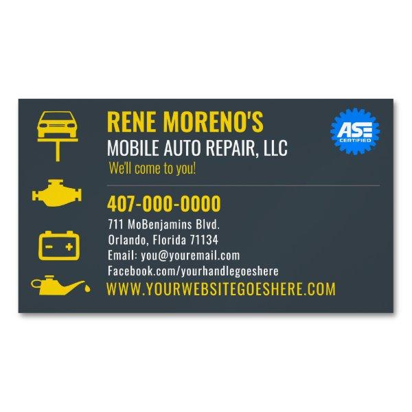 Mobile Automobile Car Repair Mechanic Template  Magnet