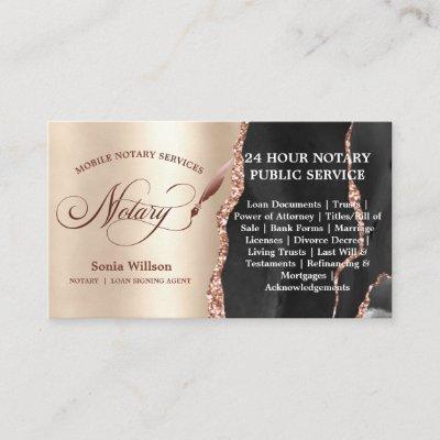 Mobile Notary and Loan Signing Agent Rose Gold