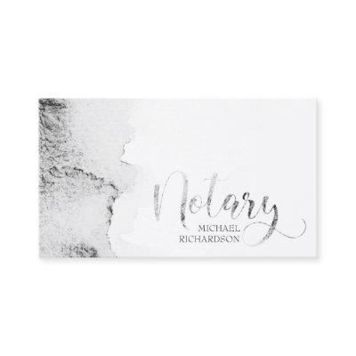 Mobile Notary Grey Watercolor Calligraphy