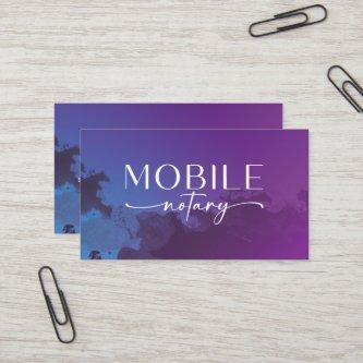 Mobile Notary Hand Lettering Purple
