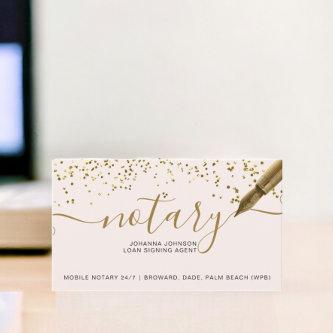 Mobile Notary loan chic gold foil typography