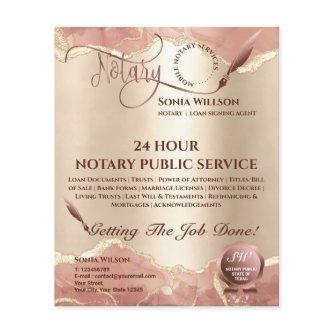 Mobile Notary & Loan Signing Agent Blush Pink Flye Flyer
