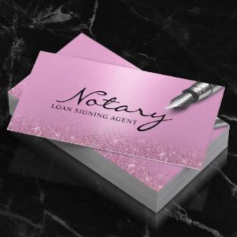 Mobile Notary Loan Signing Agent Modern Pink
