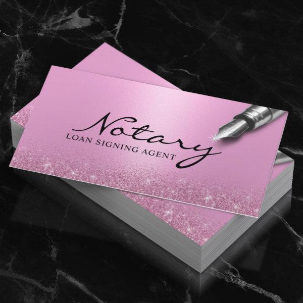 Mobile Notary Loan Signing Agent Modern Pink